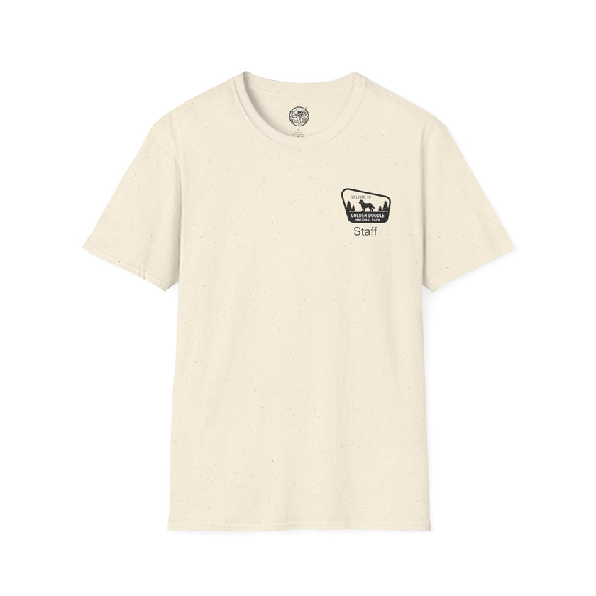 Golden Doodle National Park Staff T-Shirt | Retro Dog Lover Tee – 3D Sons Supply Co