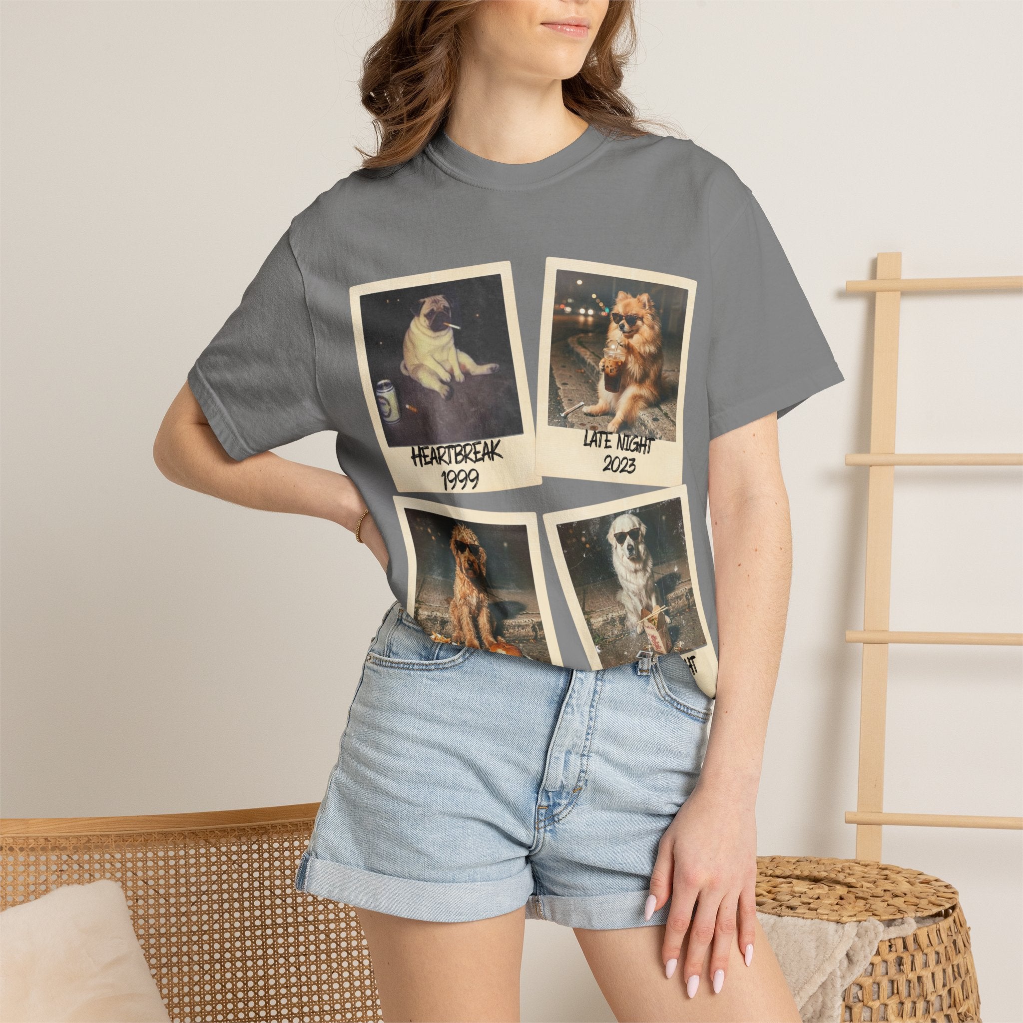 Personalized Polaroid Photo Tee — Custom Image & Text Options