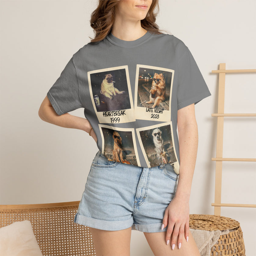 Personalized Polaroid Photo Tee — Custom Image & Text Options