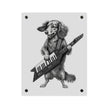 Dachshund Playing Keytar Acrylic Wall Art Panel