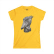 Women's Smoking Shoebill Stork Graphic Tee — Quirky Bird Lover Shirt