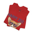 Happy 250 America! Corgi Sunglasses Patriotic Tee