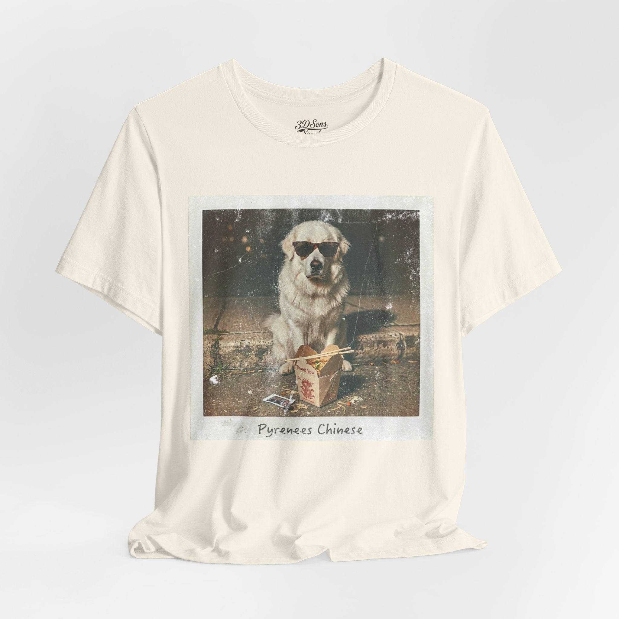 Pyreneese Chin Photo Tee — Vintage Pup Graphic T-Shirt