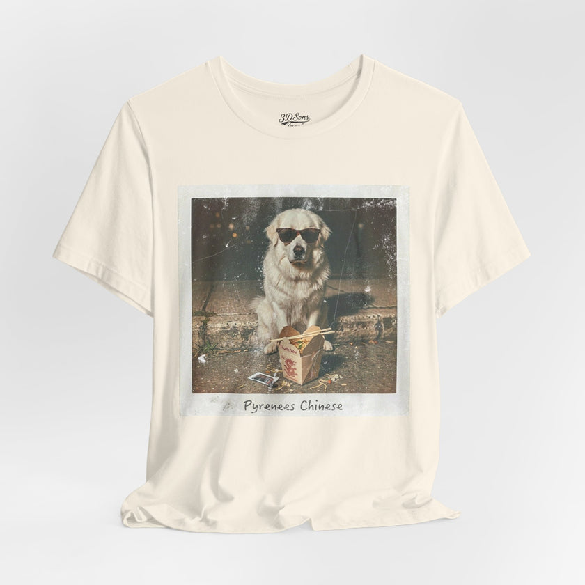 Pyreneese Chin Photo Tee — Vintage Pup Graphic T-Shirt