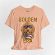 Golden Era Dog T-Shirt – American Flag Doodle with Sunglasses