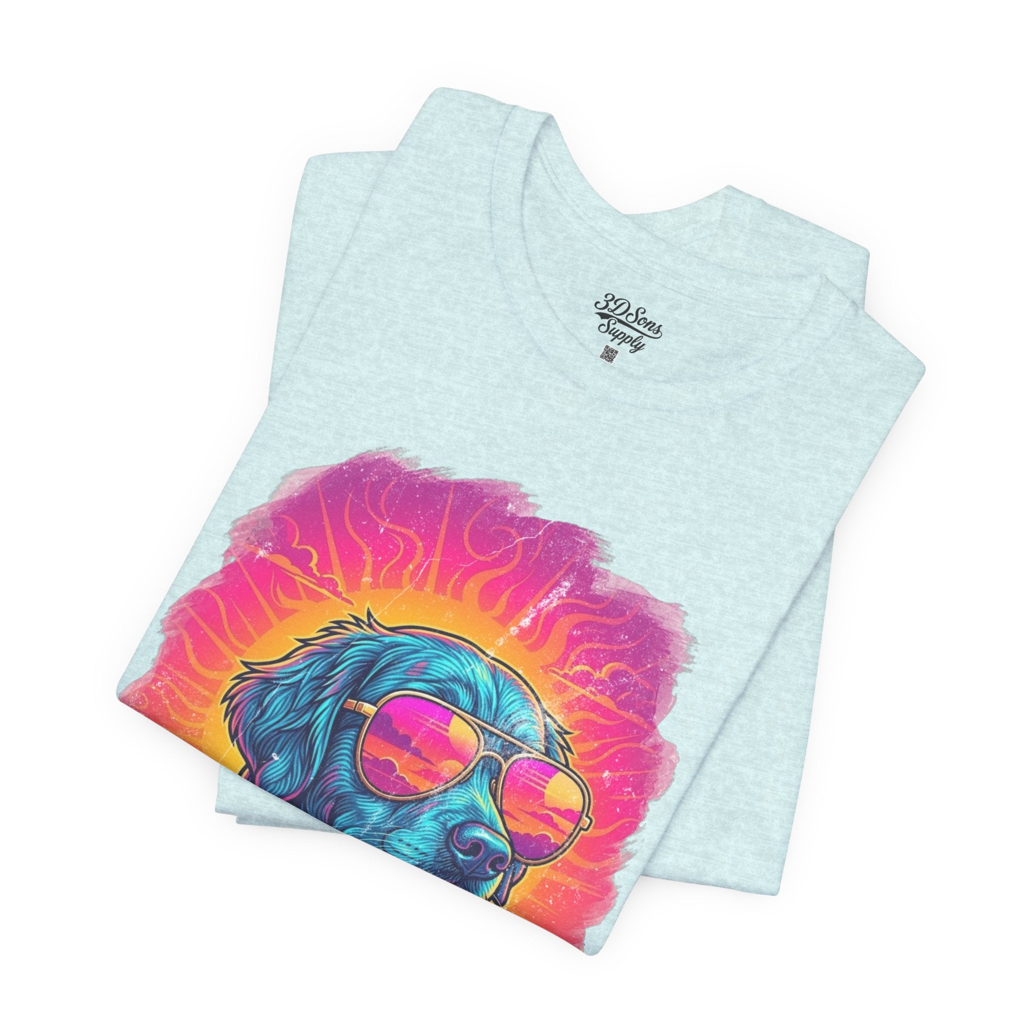 Golden Retriever Retro 90s Tee — Vice City Pet Graphic T-Shirt