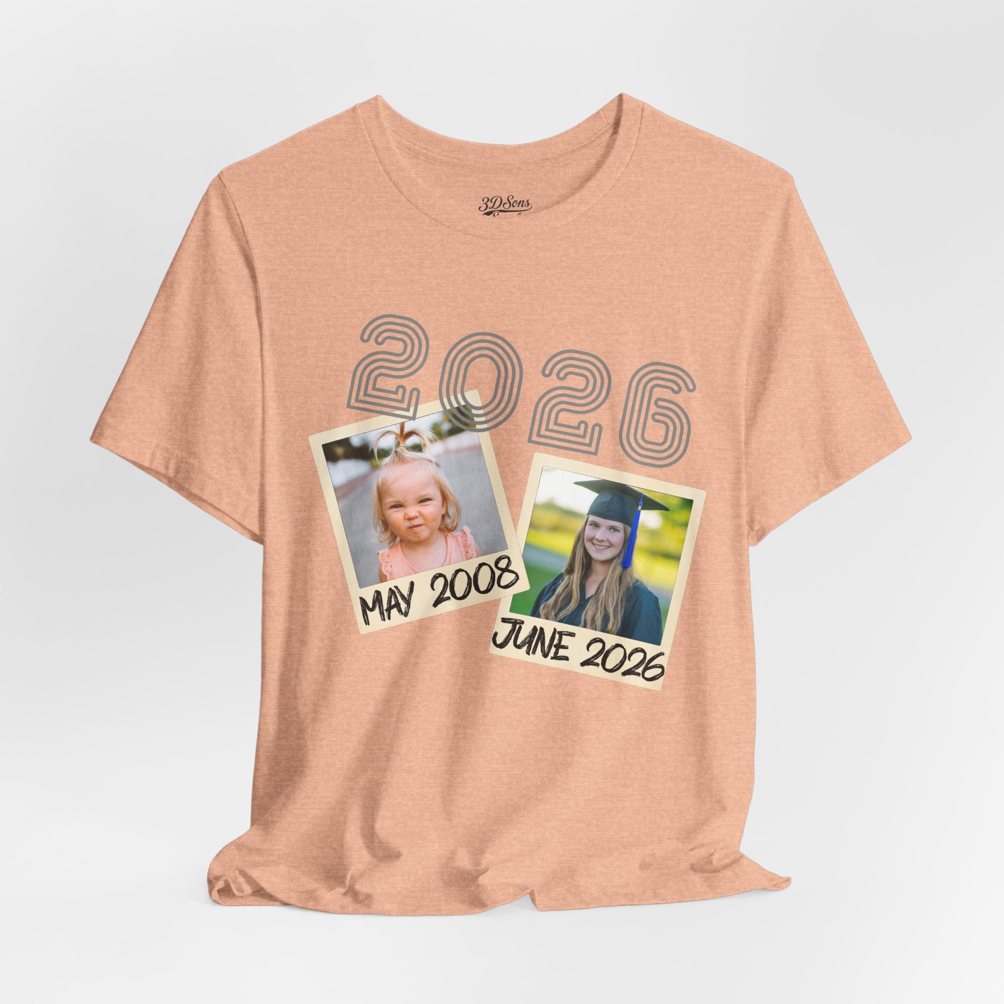 Personalized Custom Graduation & Parent Gift - Throwback Photo Memory Tee