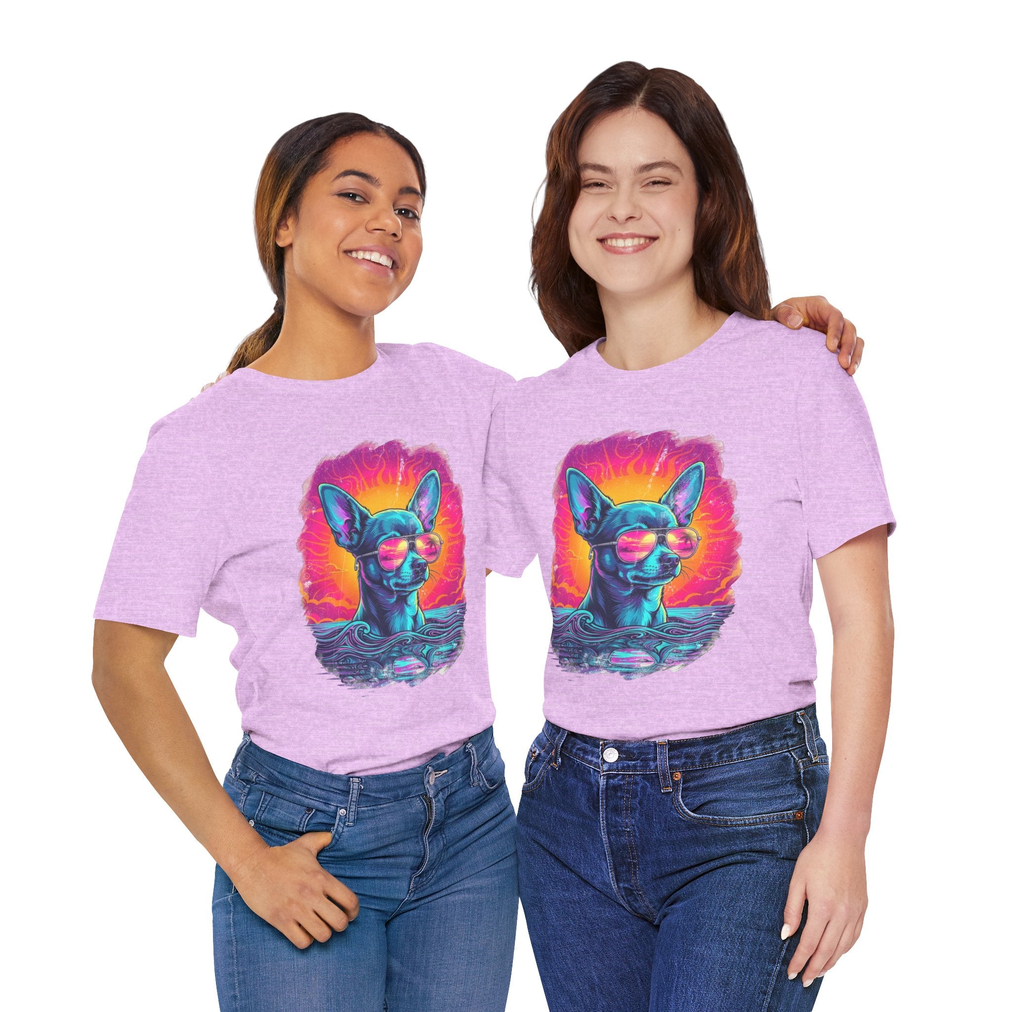 Chihuahua Vice City Retro Tee — 90s Vintage Dog Graphic T-Shirt