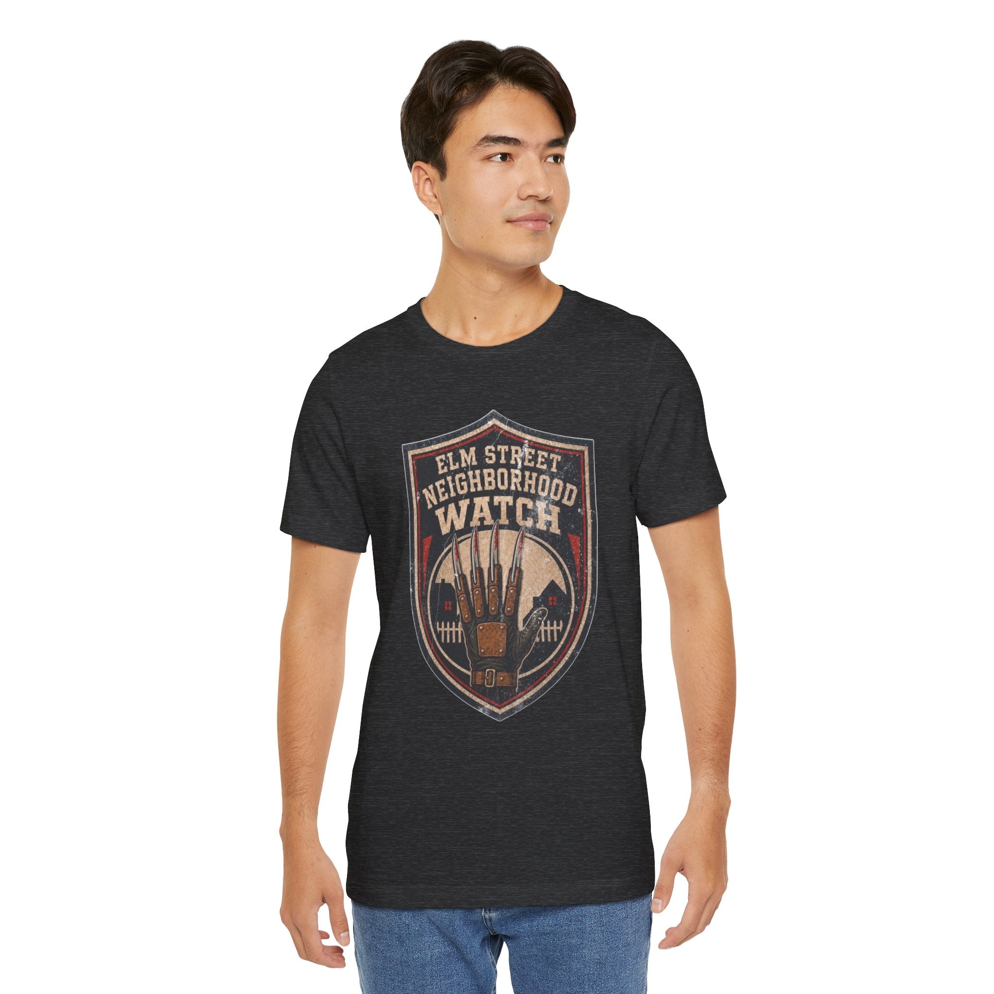Elm Street Neighborhood Watch Tee – Horror Movie Retro Graphic T-Shirt