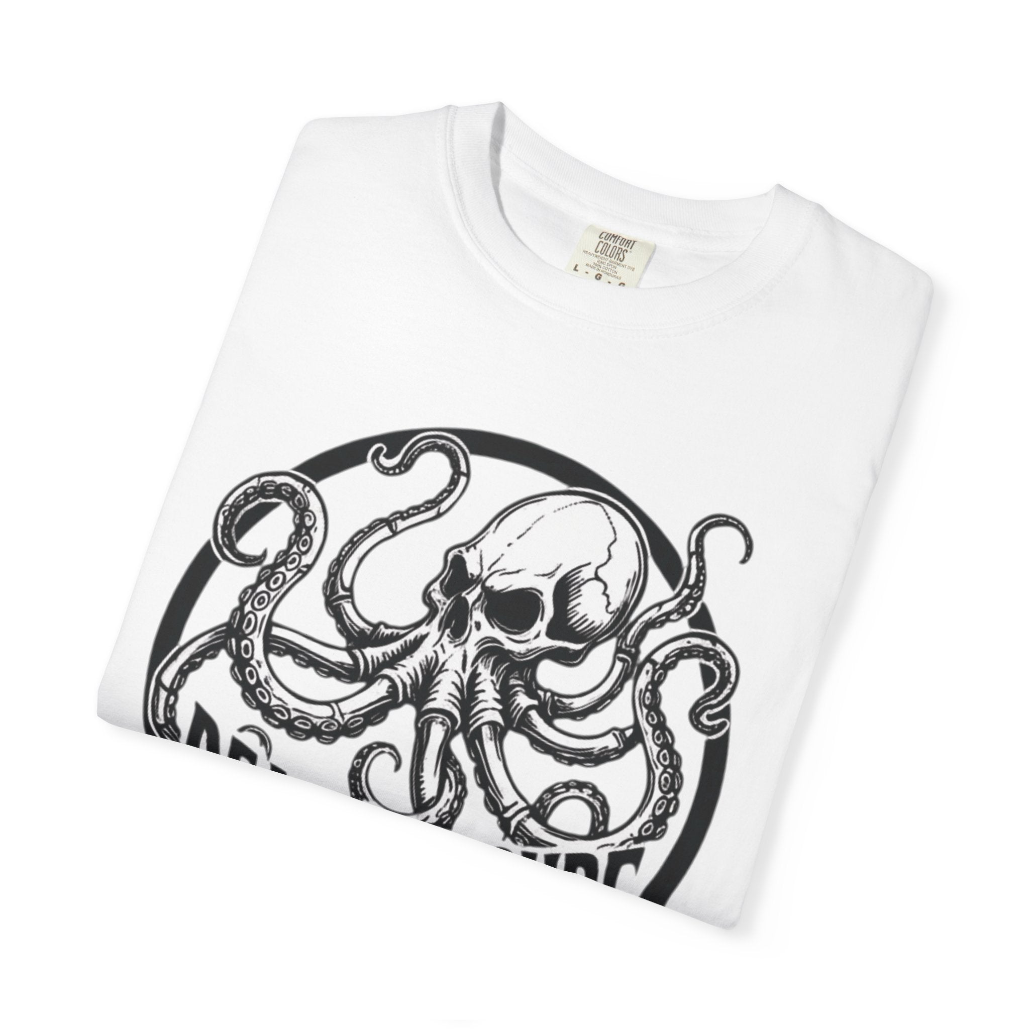 Dead Sea Surf Octopus Kraken Skull Tee | Nautical Surf Graphic Shirt – 3D Sons Supply Co