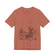 Alien Cowboy Sitting in Desert Tee | Night Sky Lawn Chair