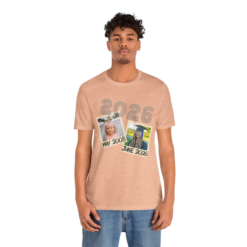 Personalized Custom Graduation & Parent Gift - Throwback Photo Memory Tee