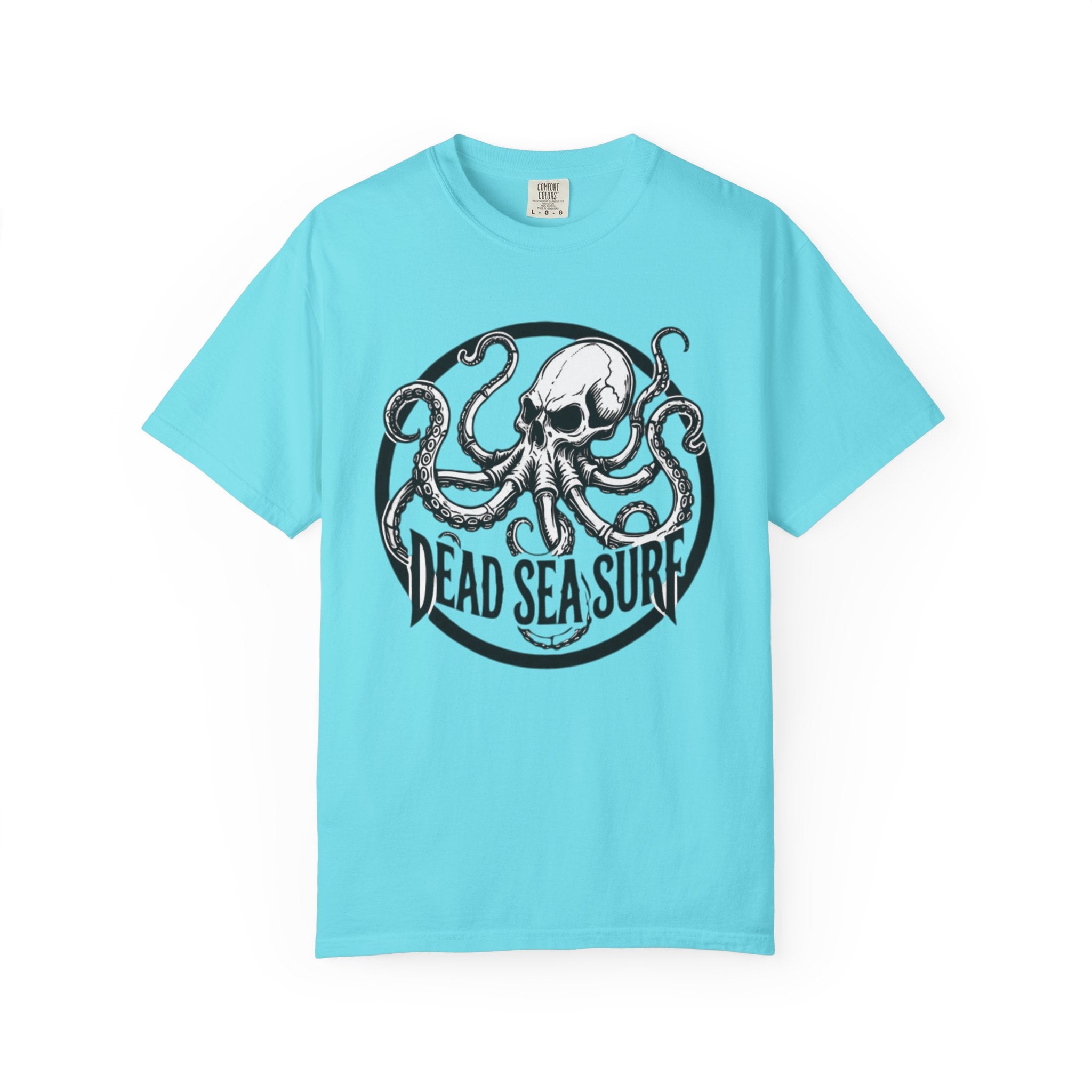 Dead Sea Surf Summer Octopus Kraken Skull Tee Shirt Nautical Skull Surf Logo