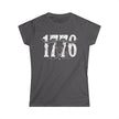 1776 Longhorn Skull Women's Tee — Rugged Western Graphic Shirt