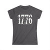 1776 Longhorn Skull Women's Tee — Rugged Western Graphic Shirt