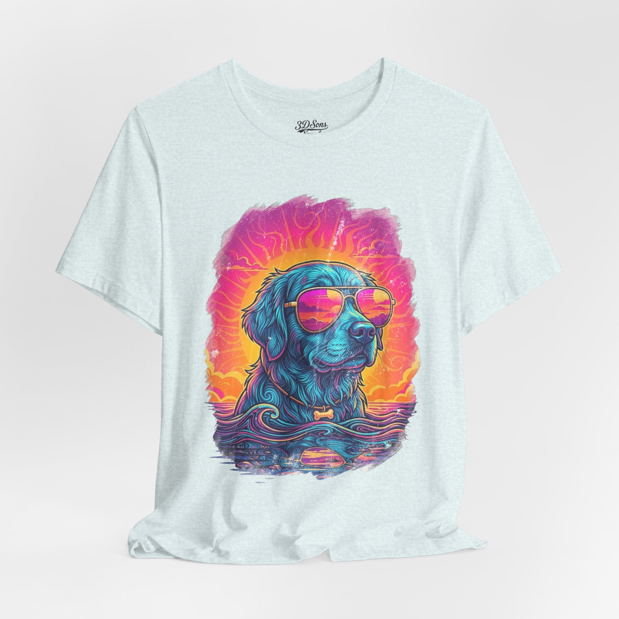 Golden Retriever Retro 90s Tee — Vice City Pet Graphic T-Shirt