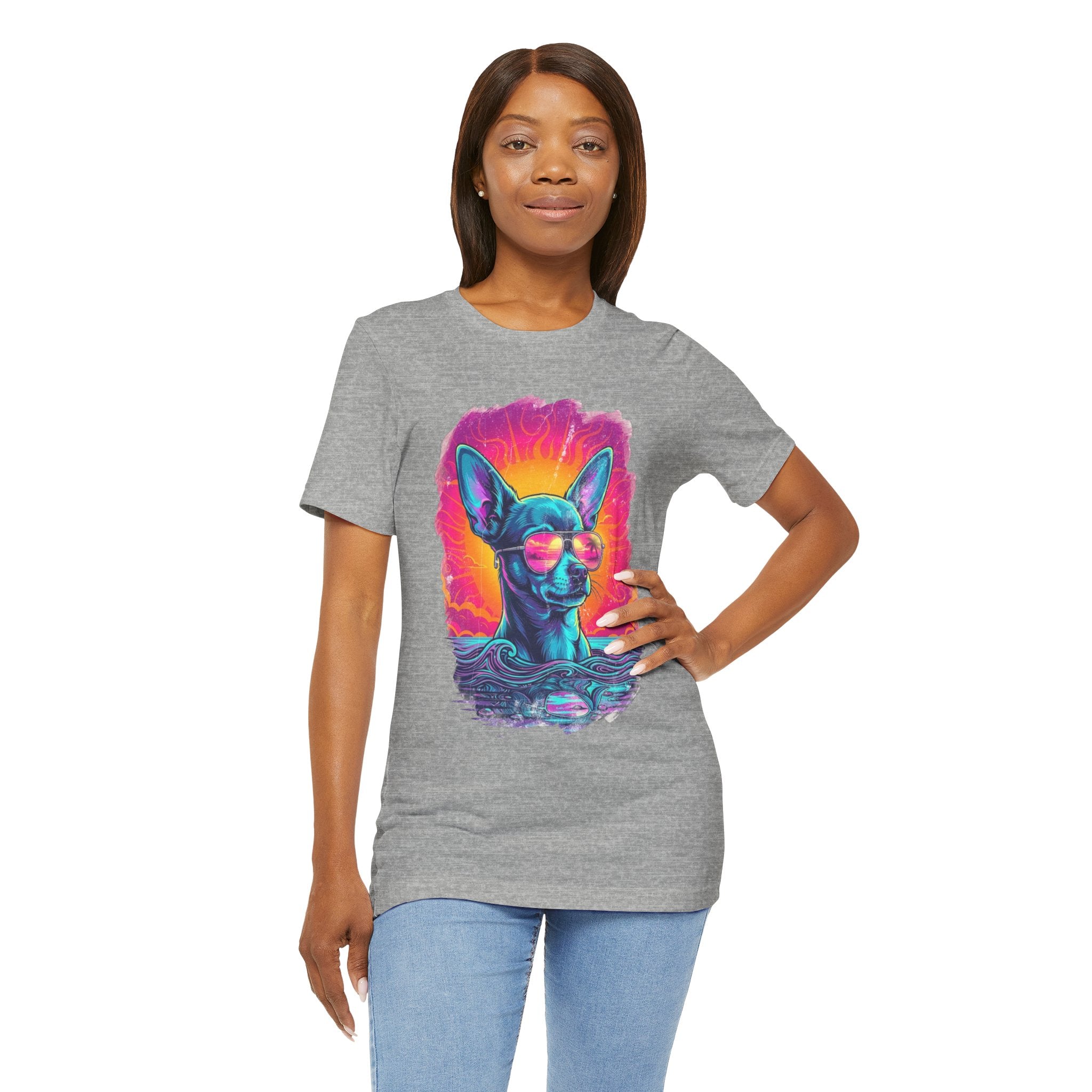Chihuahua Vice City Retro Tee — 90s Vintage Dog Graphic T-Shirt
