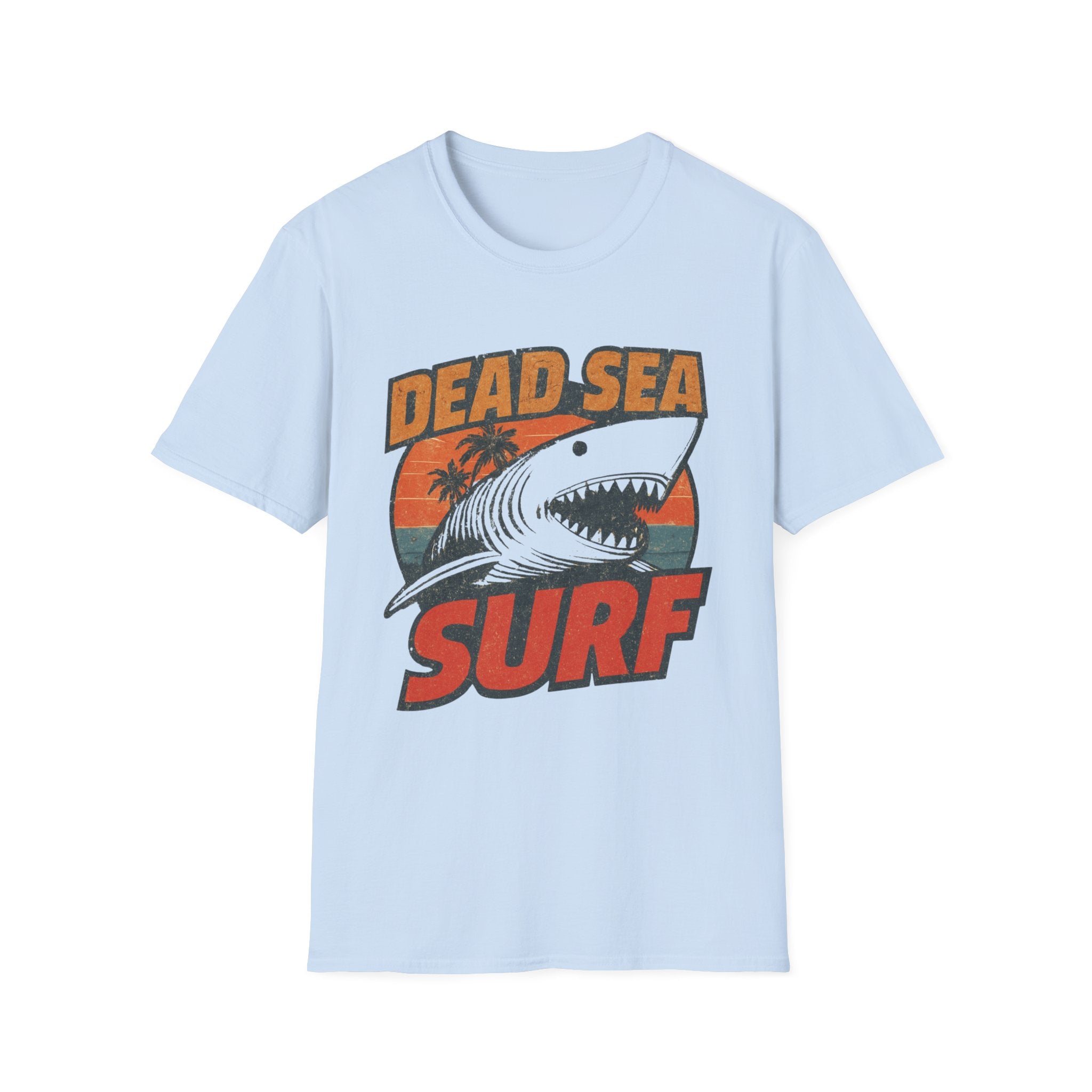Dead Sea Surf Shark Tee | Summer Vintage Surf Palm Sunset Shirt – 3D Sons Supply Co