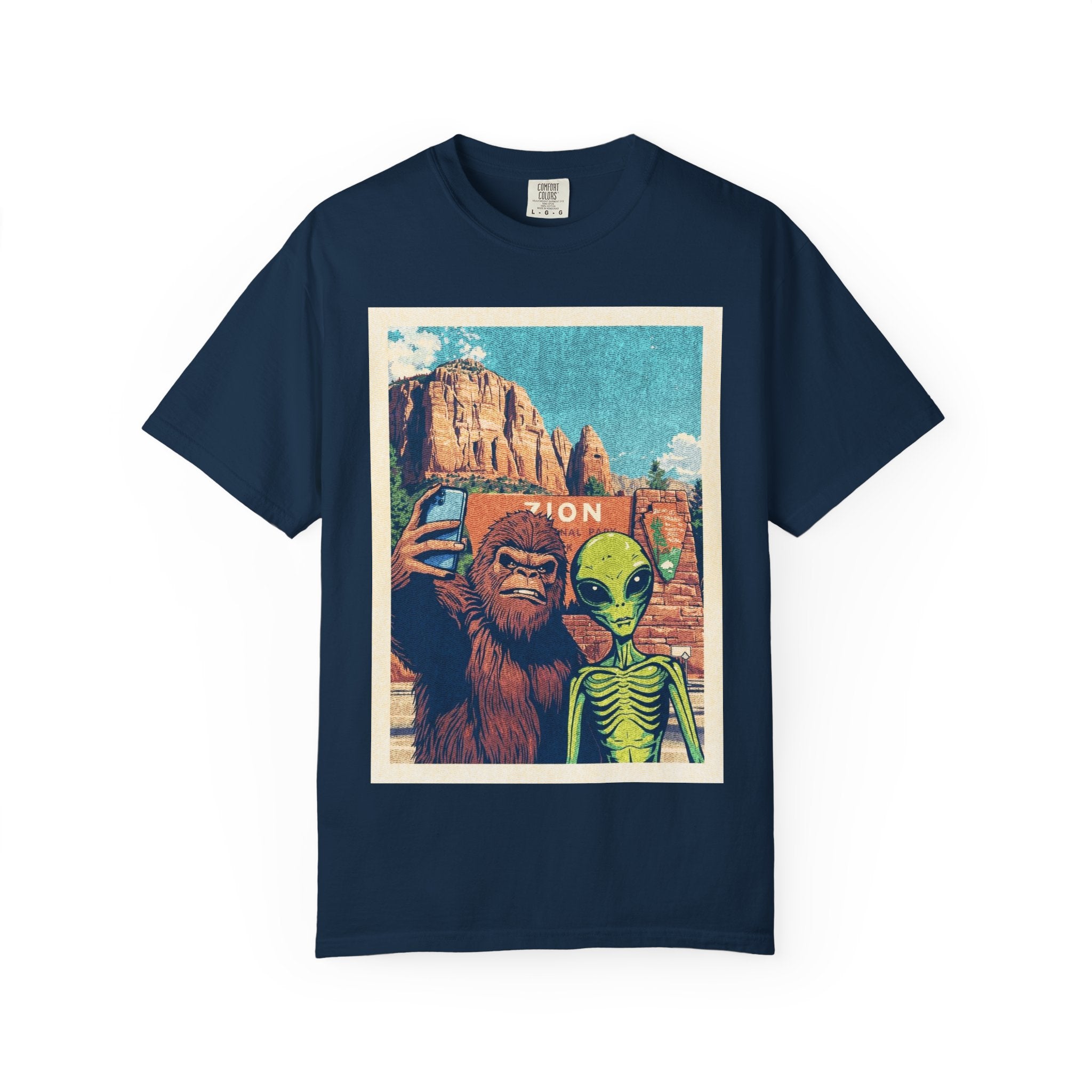 Alien & Bigfoot Zion National Park T-Shirt — National Park Adventure Tee