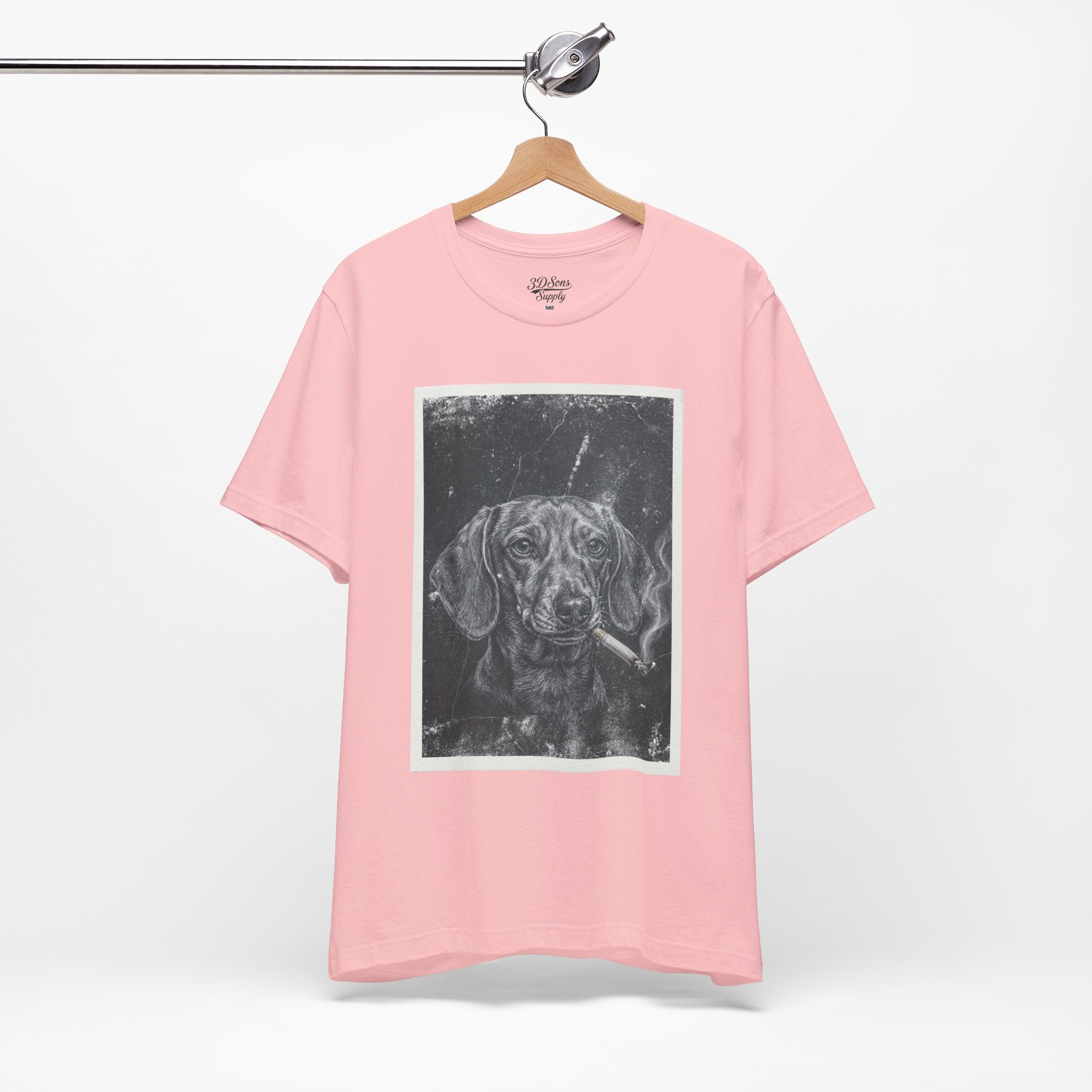 Dachshund Smoking Portrait Tee – Vintage Smokin' Dog Art T-Shirt