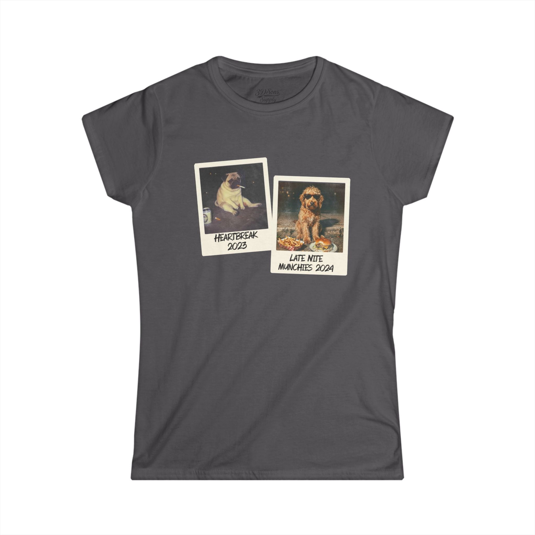 Personalized Polaroid Photo Women's Tee — Custom 2-Image Keepsake