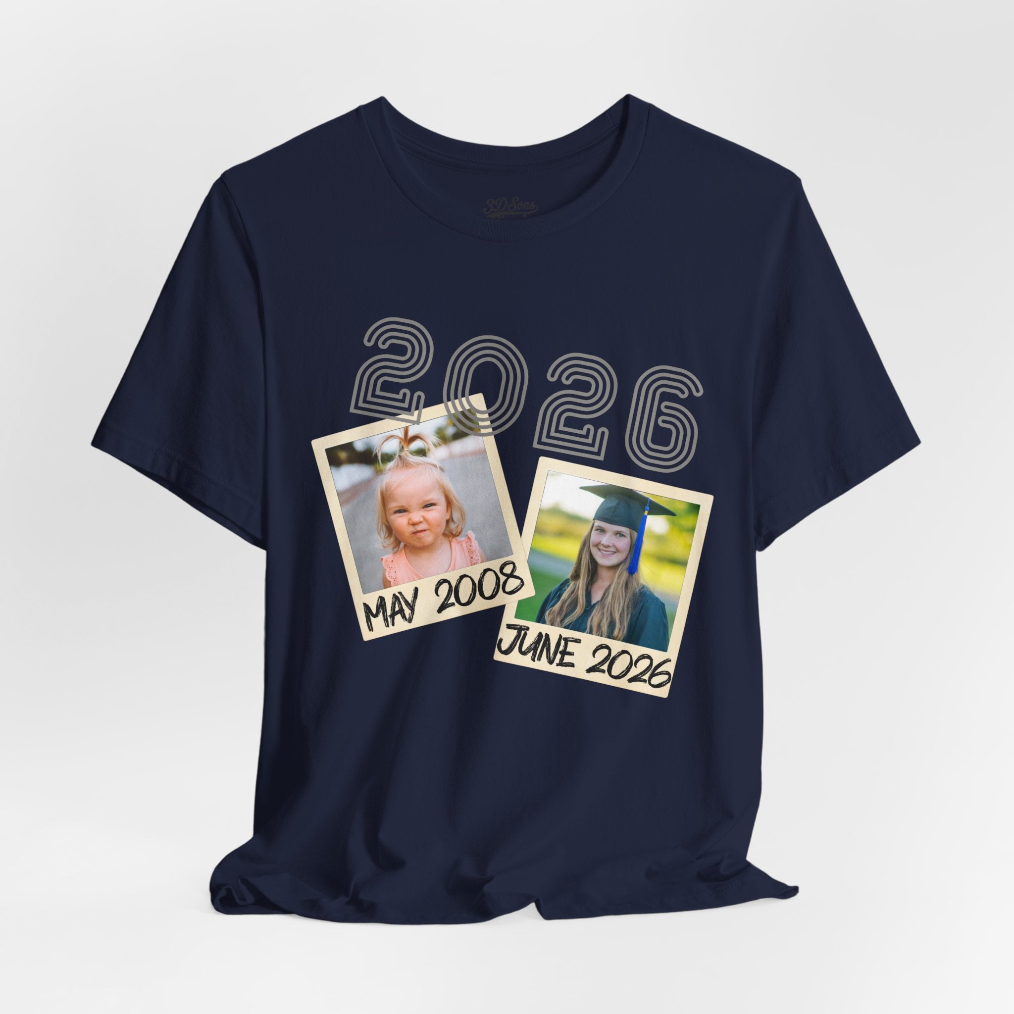 Personalized Custom Graduation & Parent Gift - Throwback Photo Memory Tee