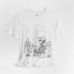 Alien Cowboy Sitting in Desert Tee | Night Sky Lawn Chair