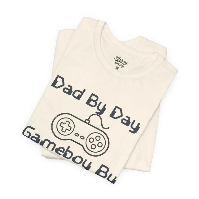 Personalized Dad By Day Gamer By Night T-Shirt,  90's Retro Controller Tee