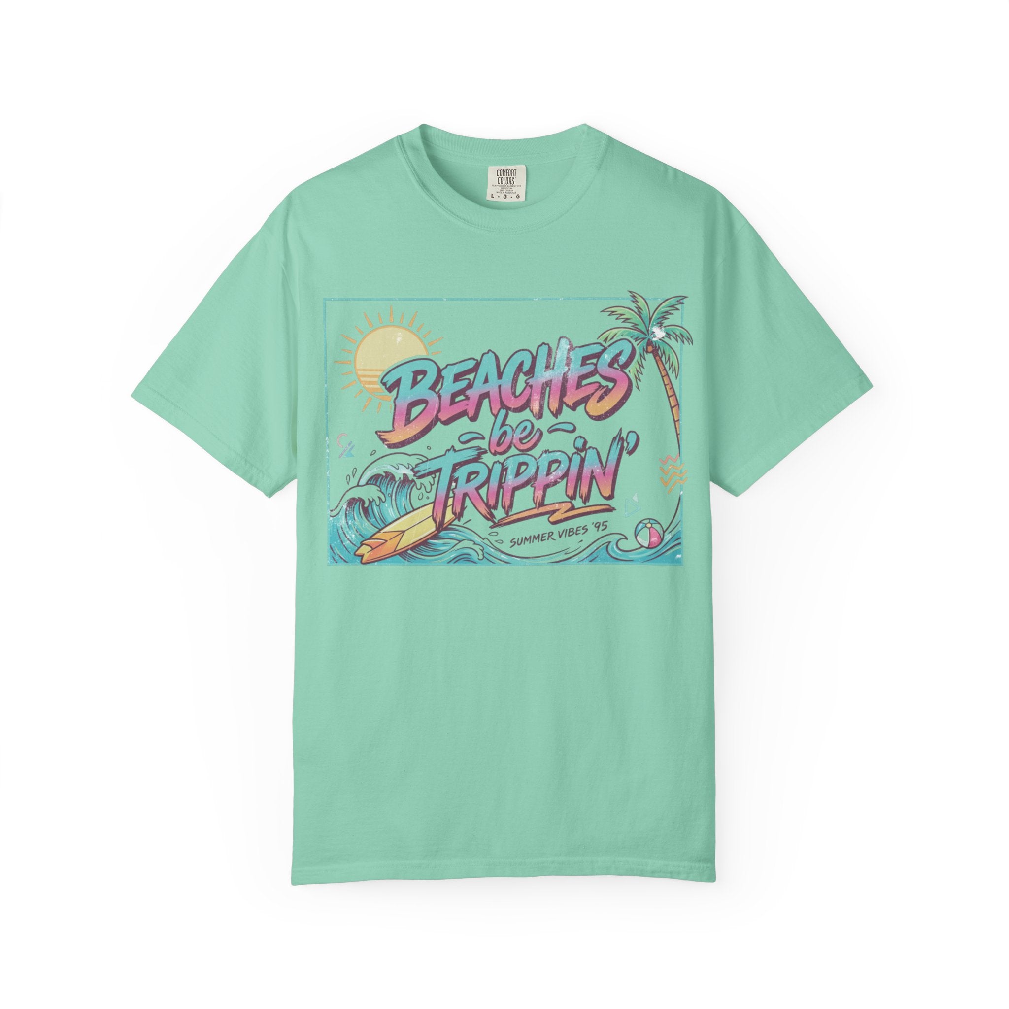 Beaches Be Trippin' 90s Style Tee | Retro Funny Beach T-Shirt – 3D Sons Supply Co