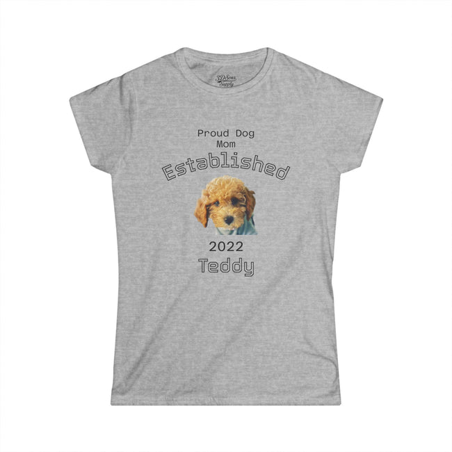 Proud Dog Mom Established 2022 Tee — Personalized  Women's Shirt