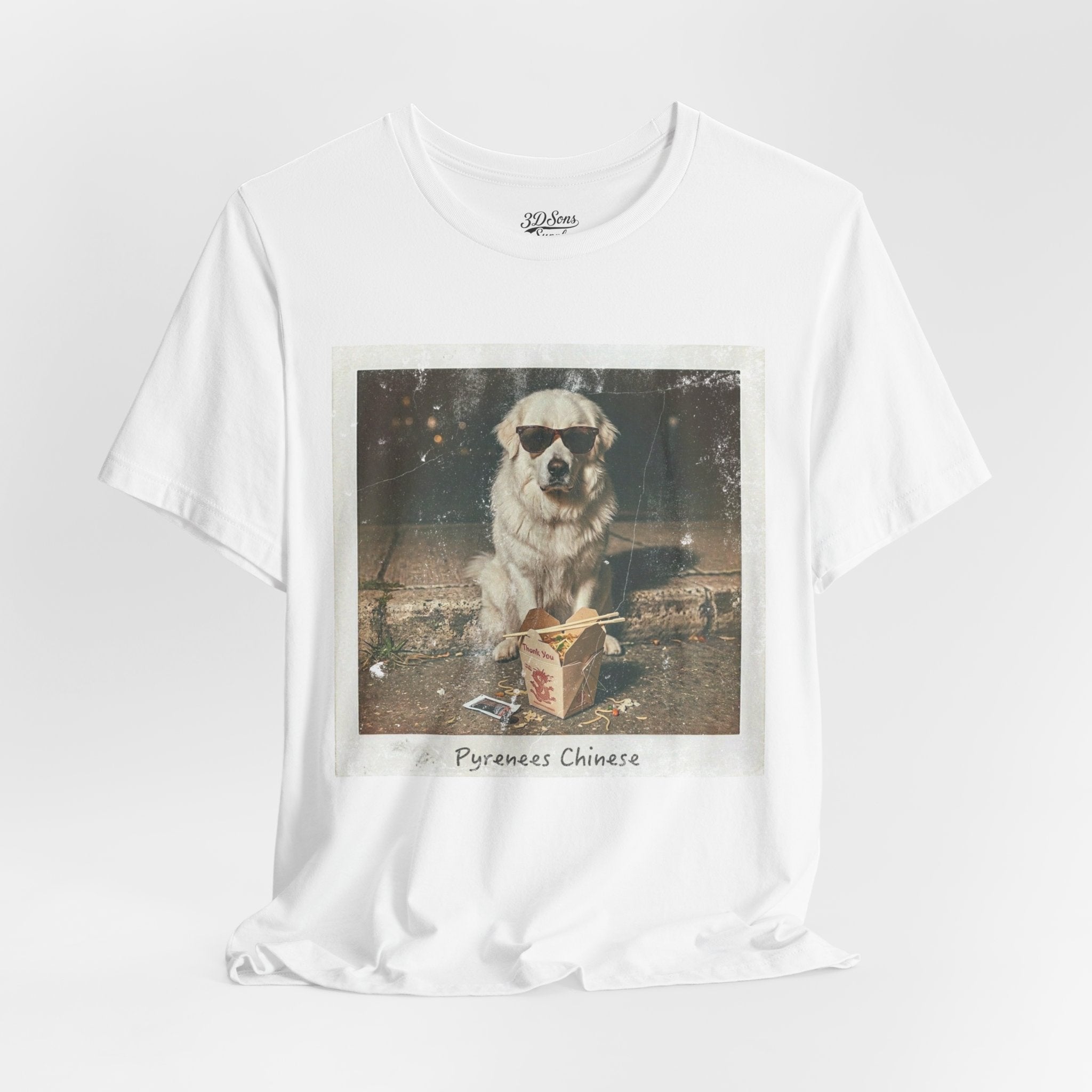 Pyreneese Chin Photo Tee — Vintage Pup Graphic T-Shirt