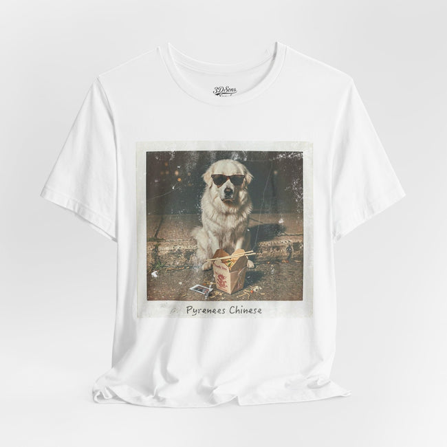 Pyreneese Chin Photo Tee — Vintage Pup Graphic T-Shirt