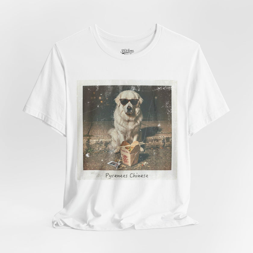 Pyreneese Chin Photo Tee — Vintage Pup Graphic T-Shirt