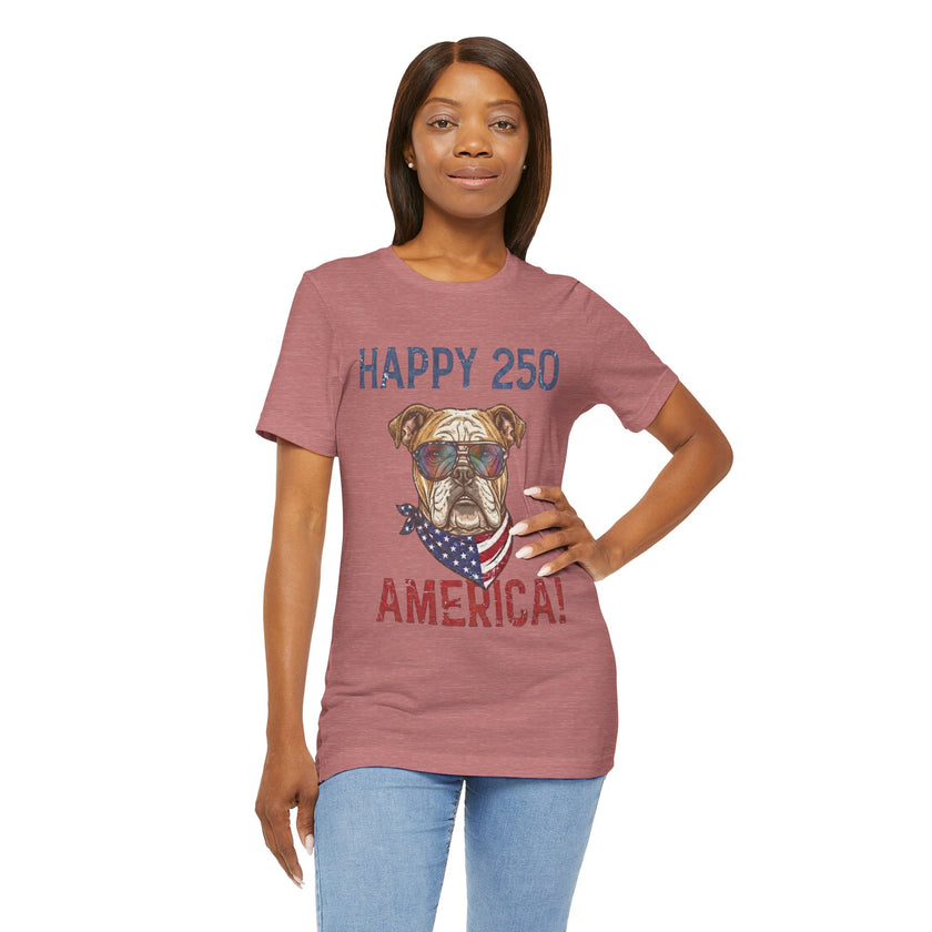 Patriotic Bulldog Tee - 