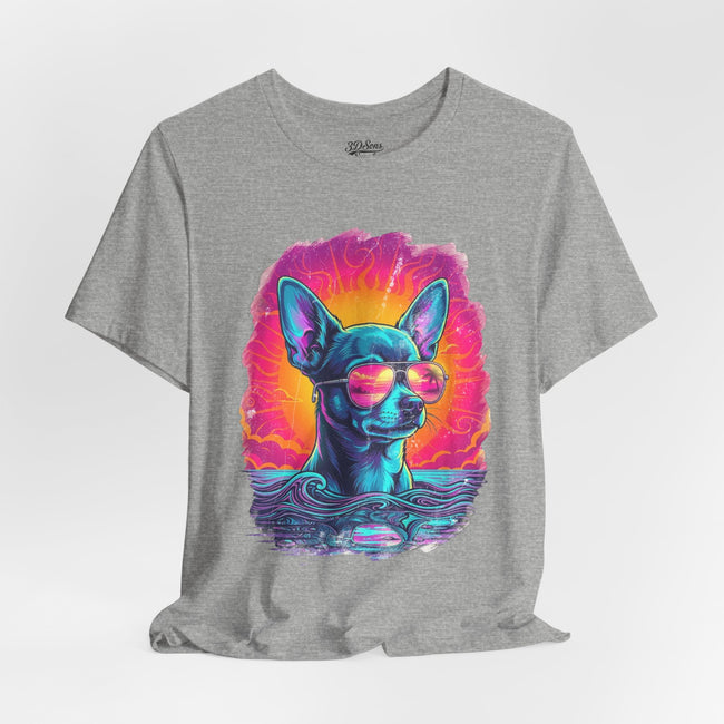 Chihuahua Vice City Retro Tee — 90s Vintage Dog Graphic T-Shirt