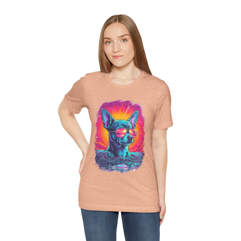 Chihuahua Vice City Retro Tee — 90s Vintage Dog Graphic T-Shirt