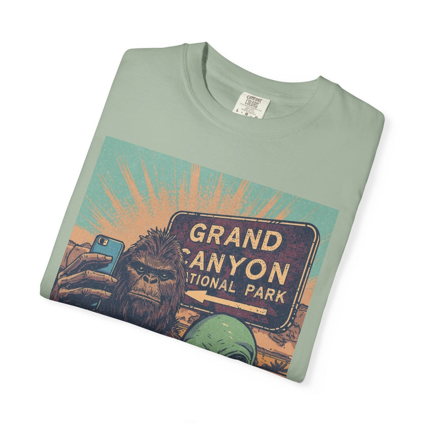 Bigfoot & Alien Grand Canyon T-Shirt — Funny National Park Tee