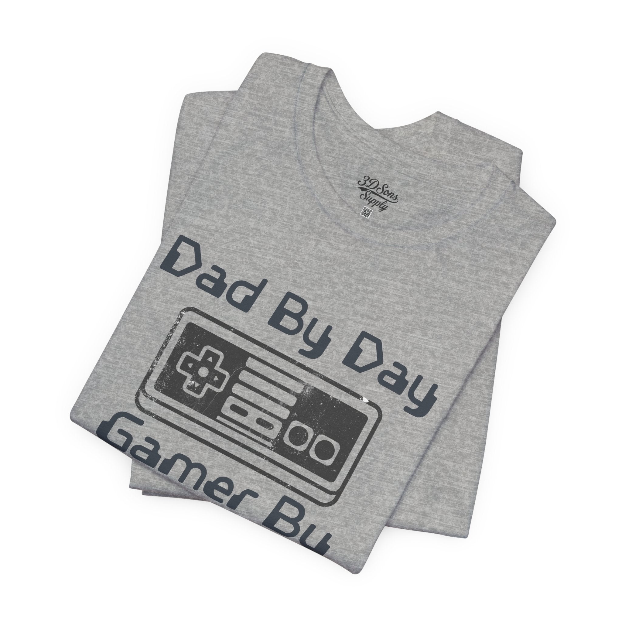 Personalized Dad By Day Gamer By Night T-Shirt — Established 2018 Retro Controller Tee