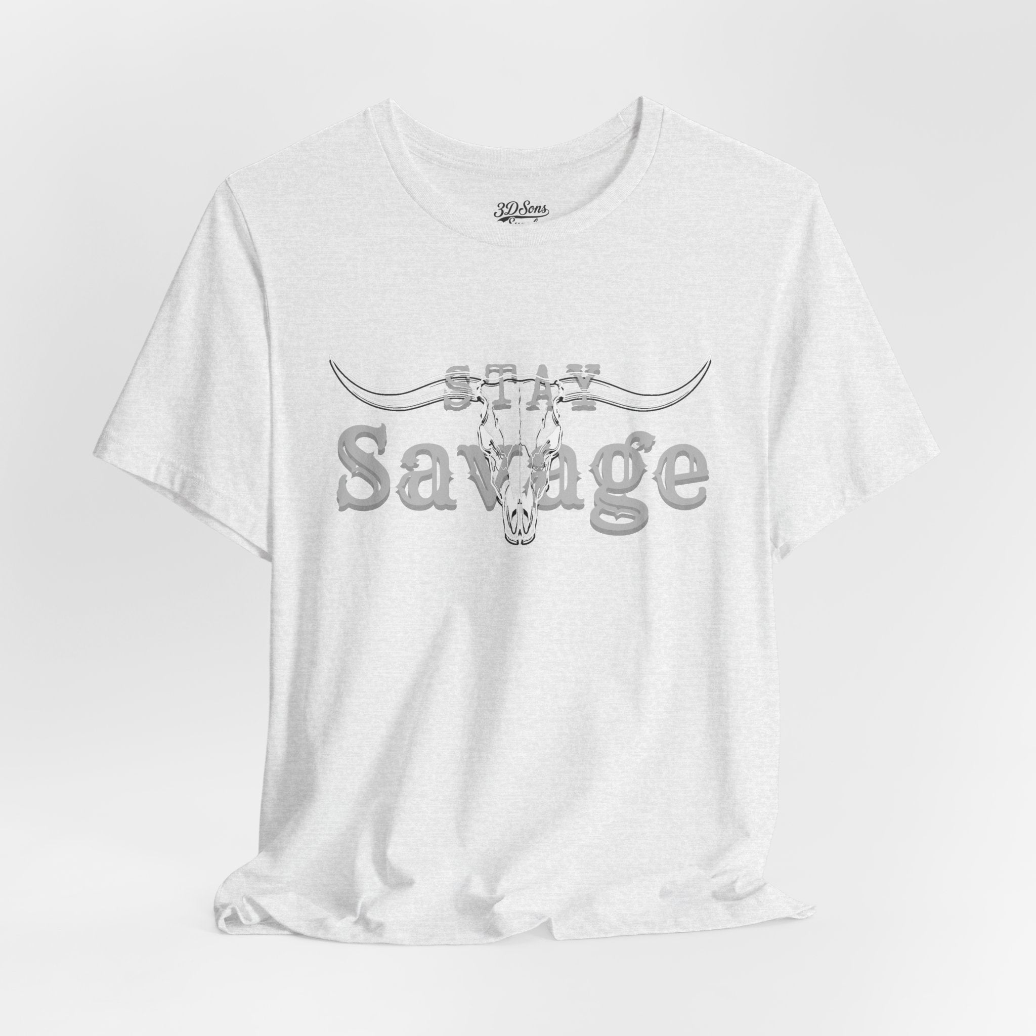 Stay Savage Longhorn Tee - Vintage Texas Skull T-Shirt