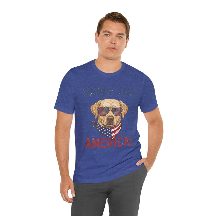 Patriotic Lab Dog Tee — 