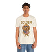 Golden Era Dog T-Shirt – American Flag Doodle with Sunglasses