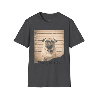 Pug Shot T-Shirt — Funny Pug Police Lineup Tee