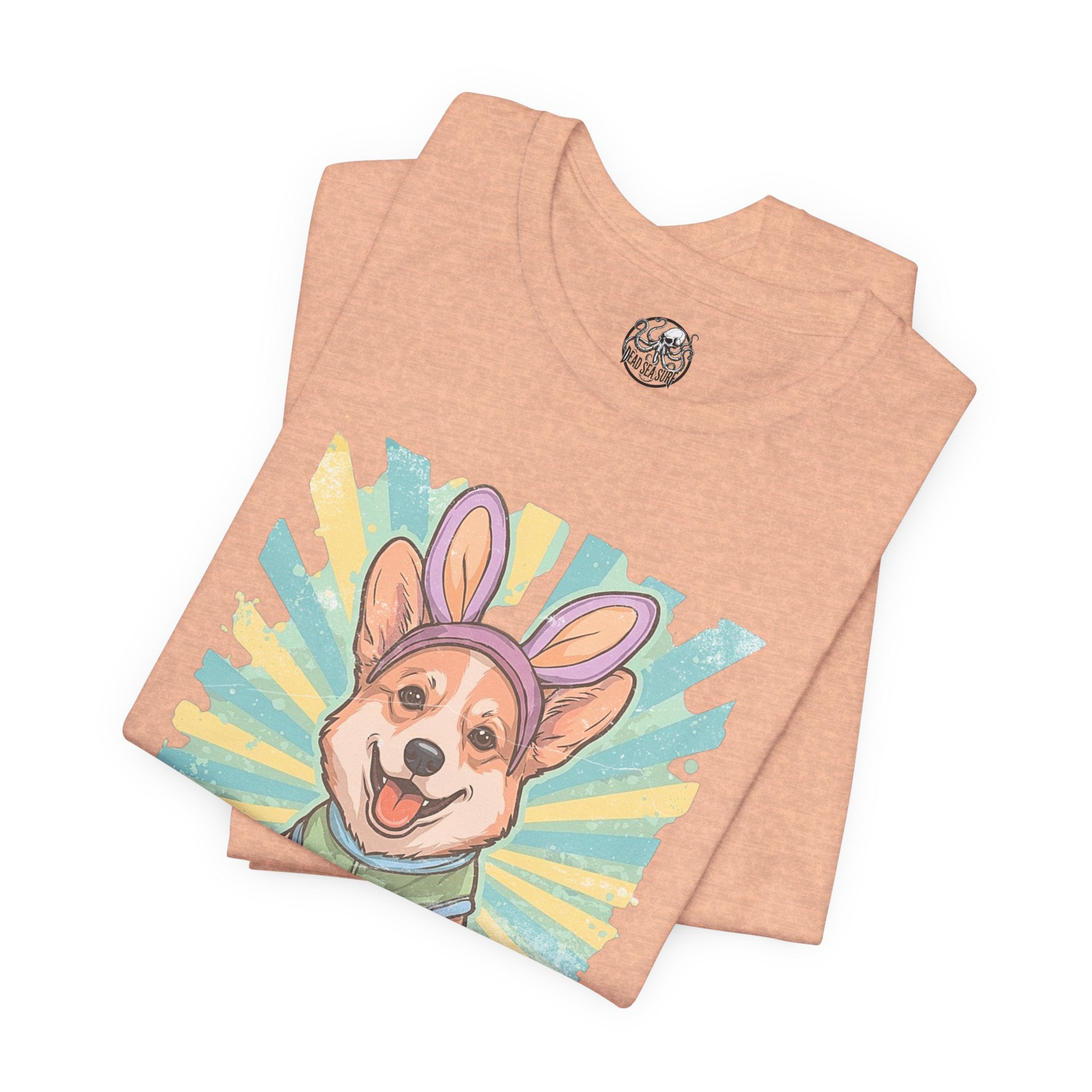 Easter Dog Tee — “Eggs Are Overrated...Treats Are Not” Corgi Retro Graphic T-Shirt