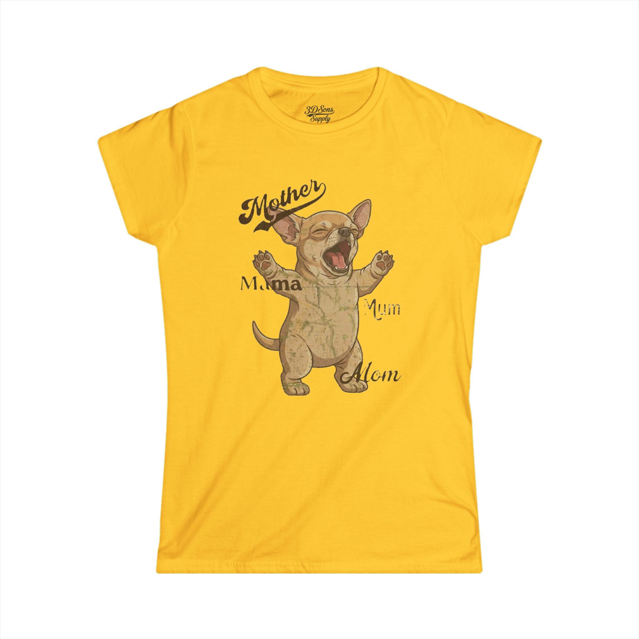 Chihuahua Mama Mother's Day Tee — Women's Softstyle Chihuahua Mom T-Shirt