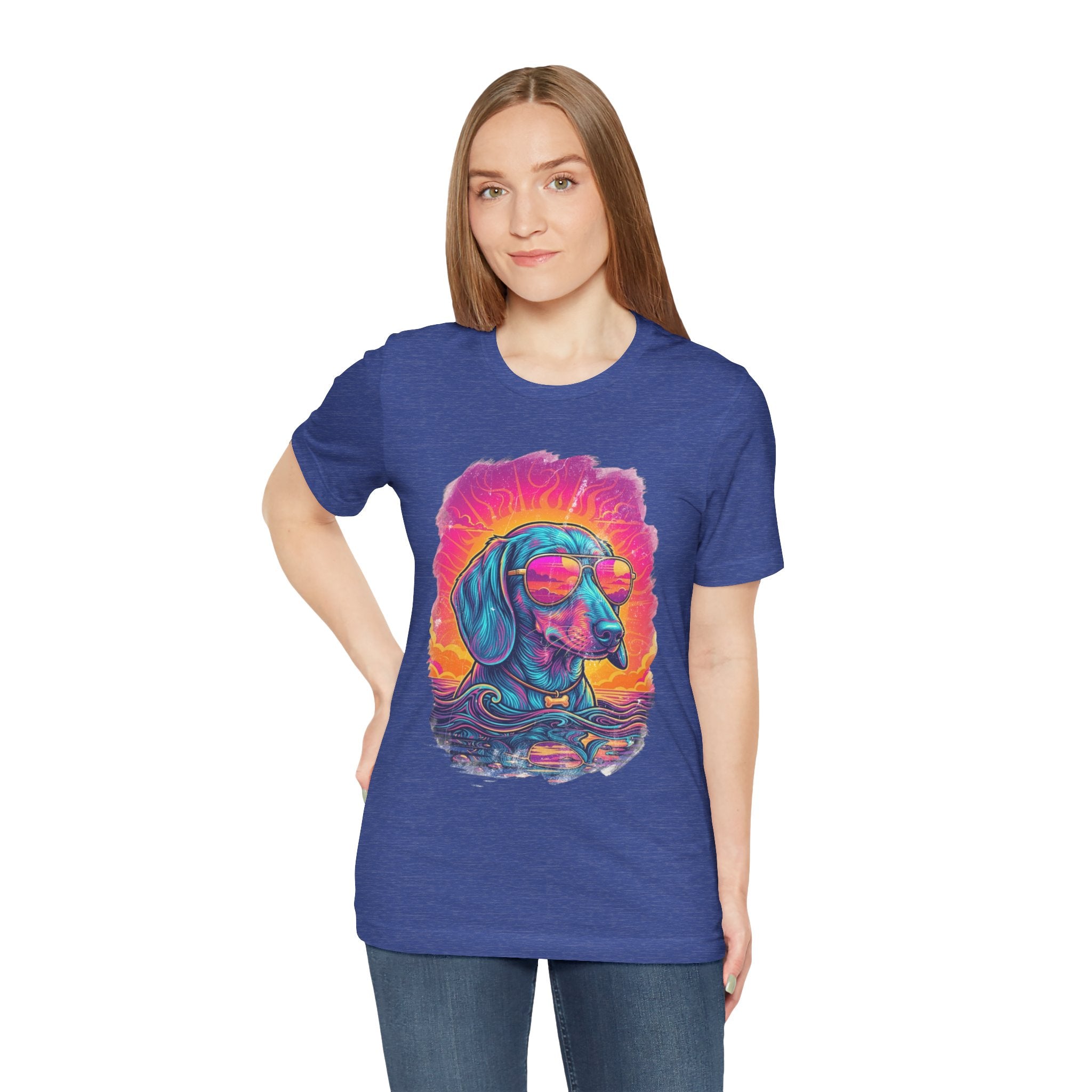 Dachshund Vice City Retro Tee 90's style