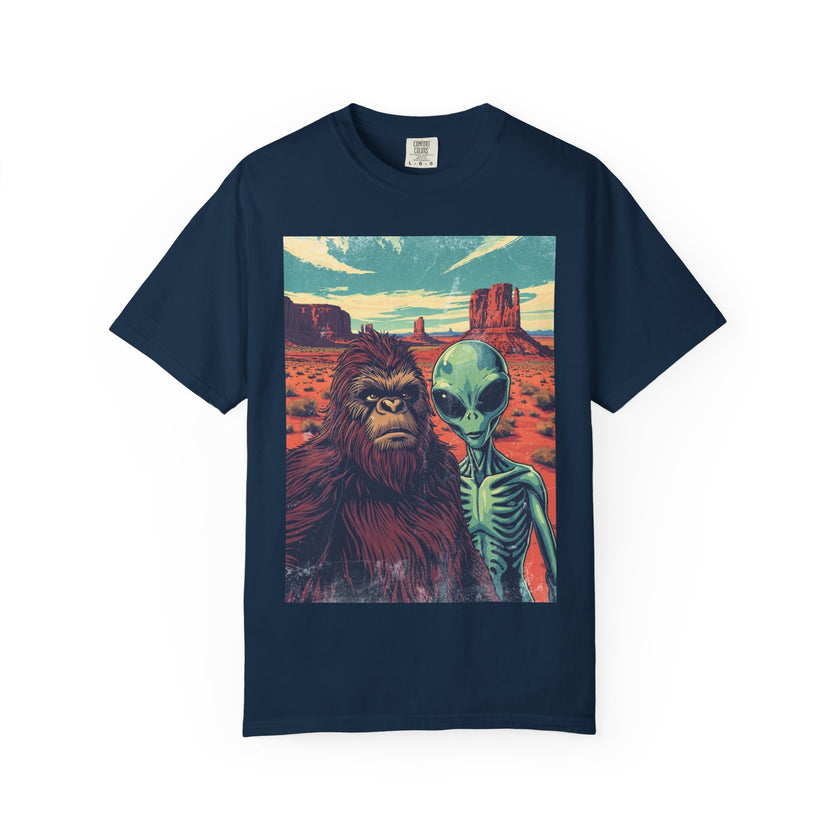 Alien & Bigfoot Monument Park T-Shirt