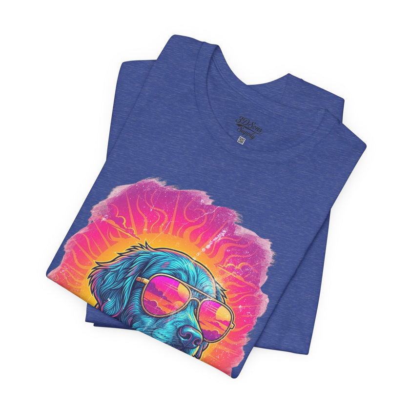 Golden Retriever Retro 90s Tee — Vice City Pet Graphic T-Shirt