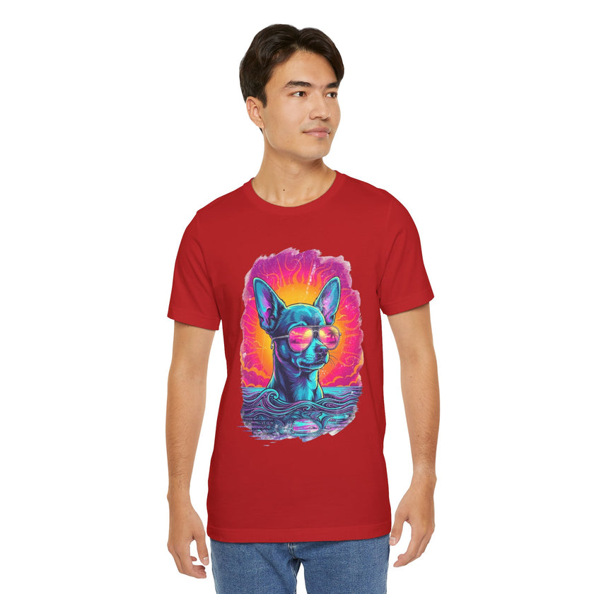 Chihuahua Vice City Retro Tee — 90s Vintage Dog Graphic T-Shirt