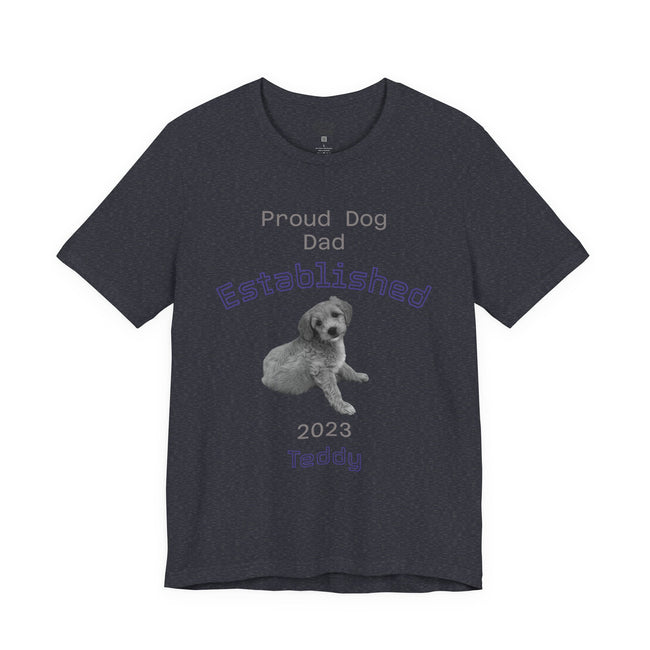 Proud Dog Dad Established Year T‑Shirt — Personalized Dog Dad Tee