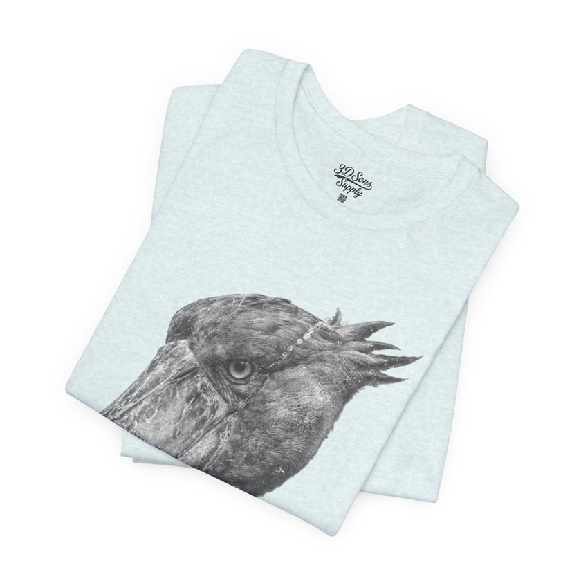 Smoking Shoebill Stork T-Shirt — Quirky Bird Graphic Tee